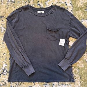 Free People We The Free Nina Pocket Long Sleeve Tee NWT